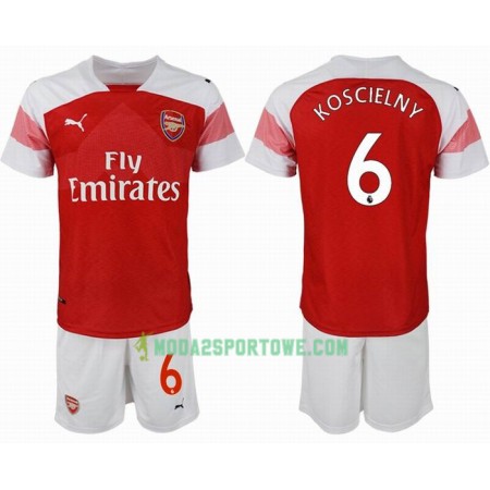 Koszulka Arsenal KOSCIELNY 6 Dziecięcy Domowe Stroje Piłkarskie 2018/19 Krótki Rękaw